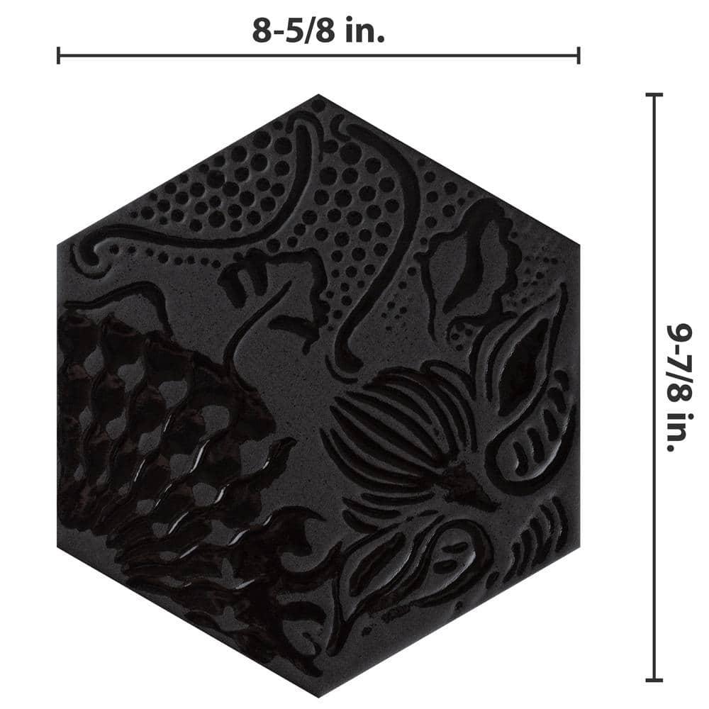 Gaudi Hex 9" x 10" Porcelain Patterned Wall & Floor Tile