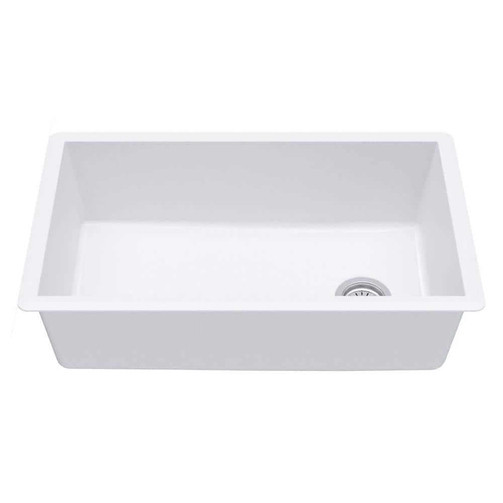 Karran Undermount Quartz Composite 31-3/4'' X 19-1/4'' Single Bowl Kitchen Sink
