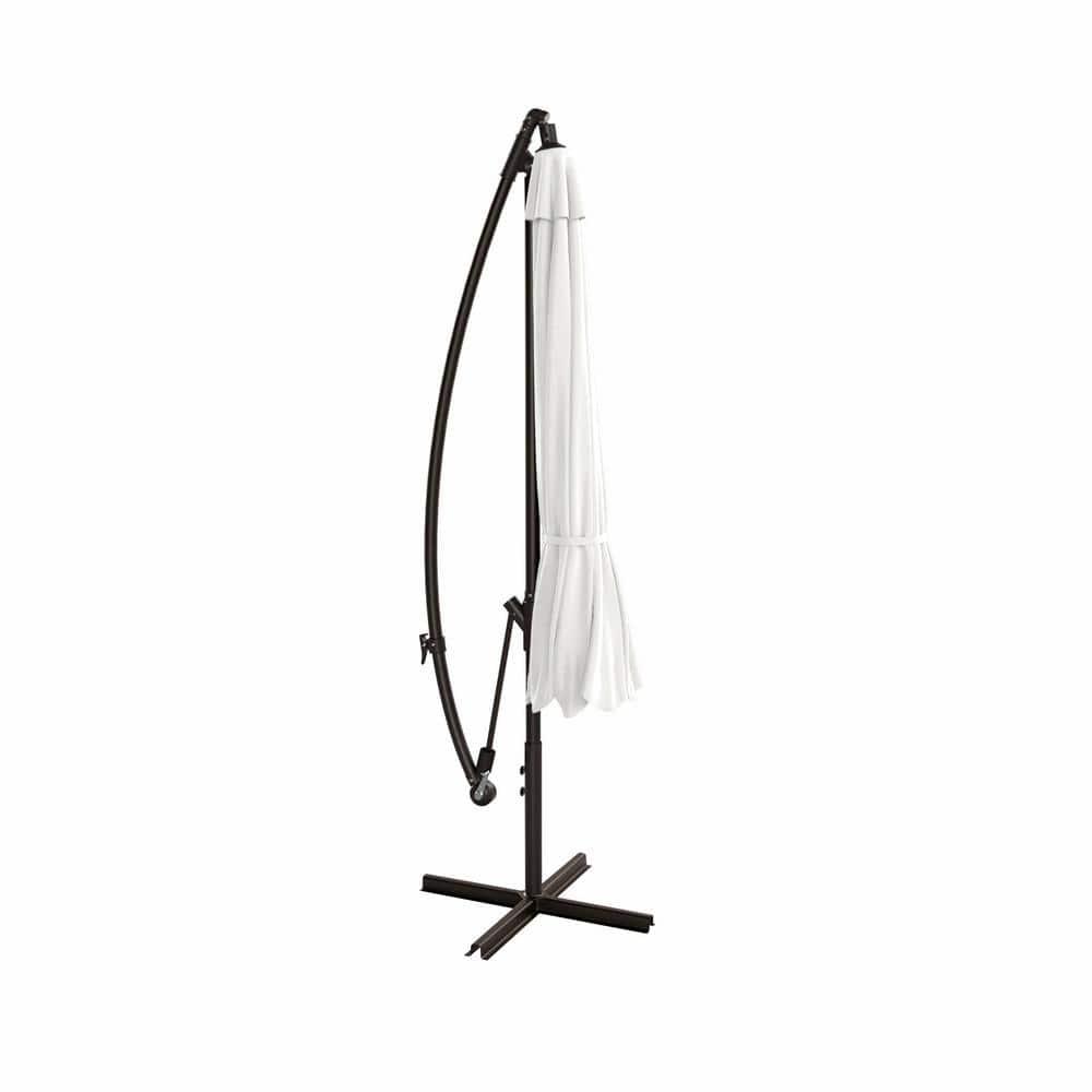 Westin Furniture 10 ft. Cantilever Hanging Patio Umbrella, White