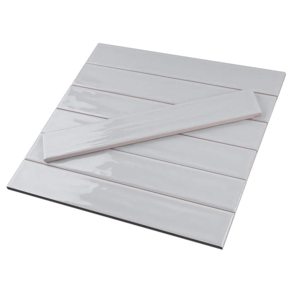 Nova 1.97 in. X 11.81 in. Polished Ceramic Subway Wall Tile
