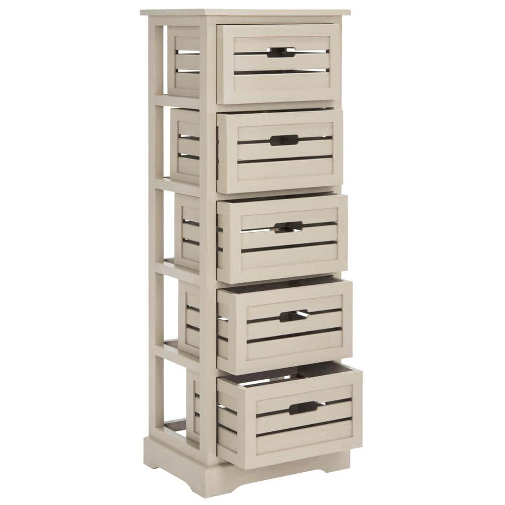 Samara 5 Drawer Cabinet - AMH5714 - Vintage Grey - Safavieh Couture