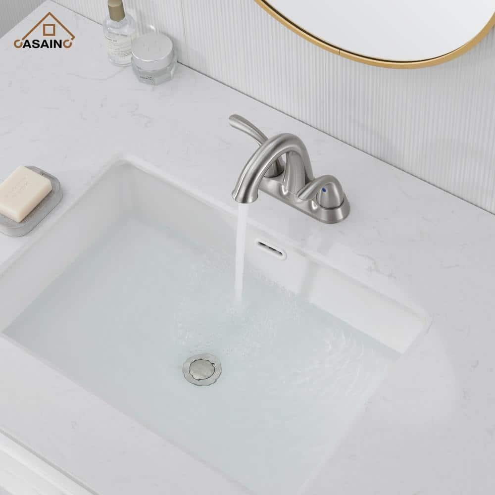 1.2 Flow Centerset Bathroom Sink Faucet with Drain
