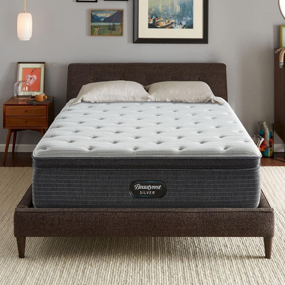 BRS900 14.75 in. Twin XL Plush Pillow Top Mattress with 9 in. Box Spring