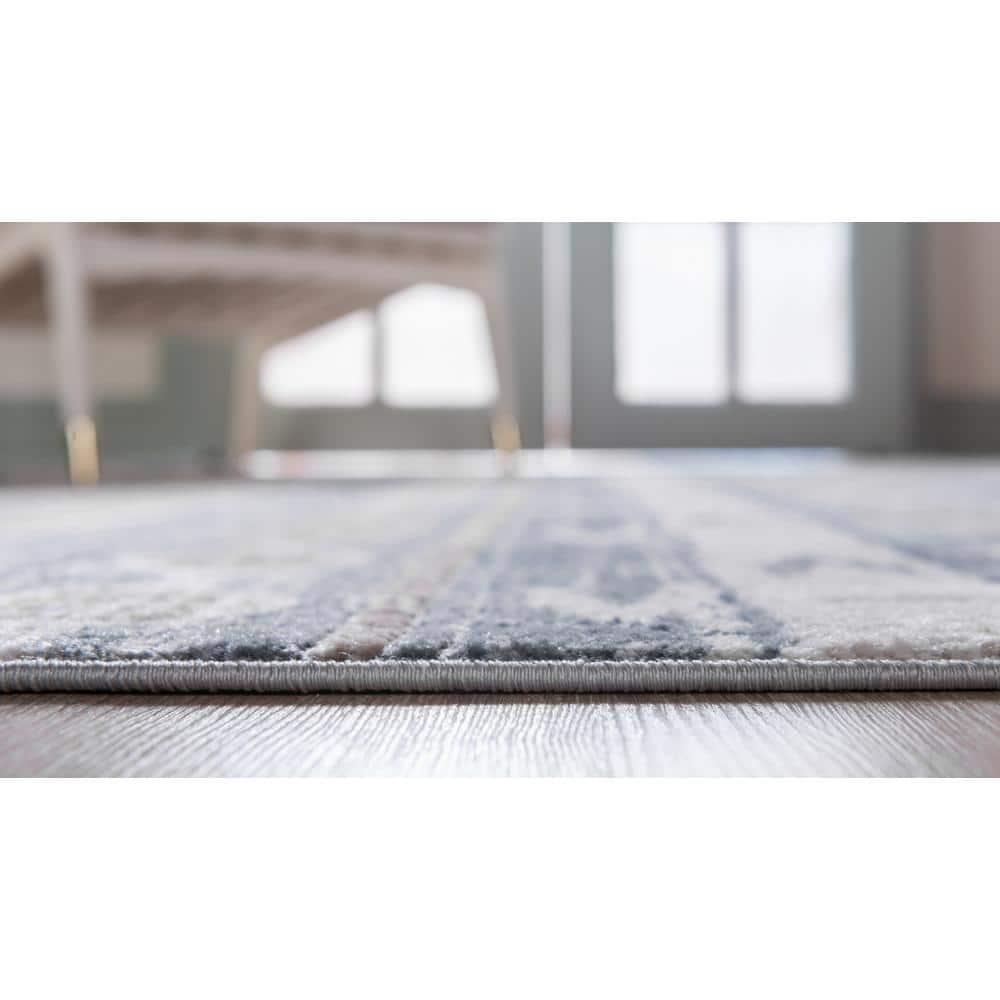 Unique Loom Portland Collection Area Rug - Orford (2' 2" x 12' Runner Navy Blue/Blue)