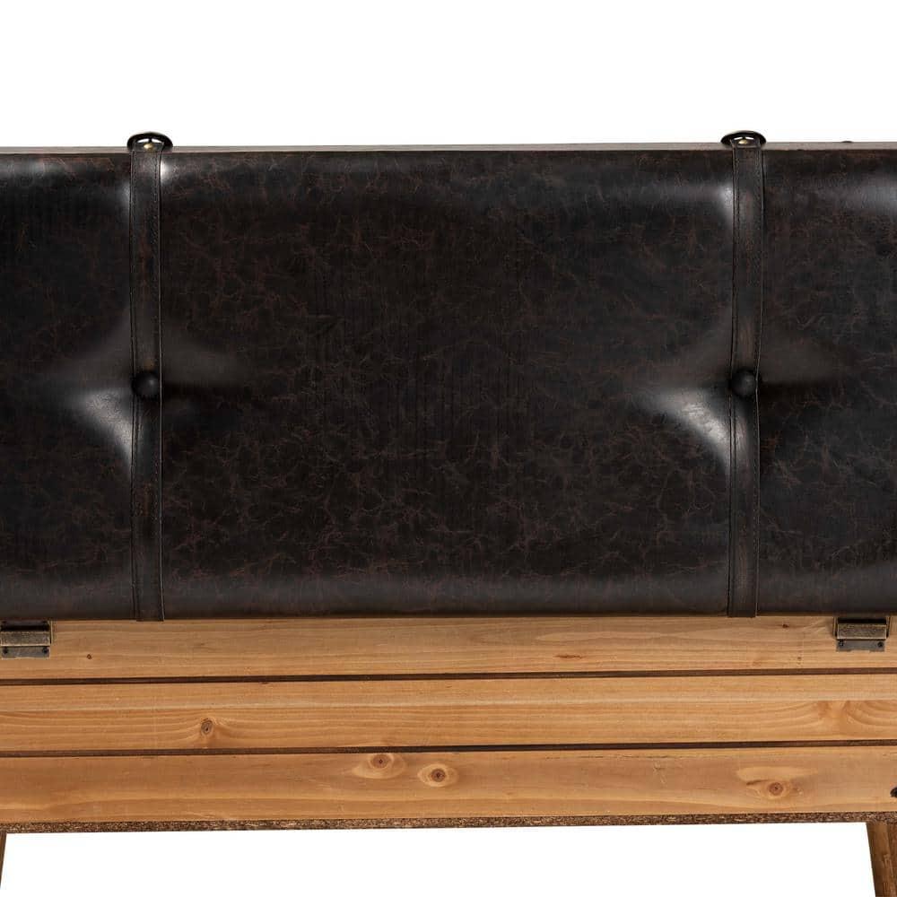 Aaleena Faux Leather Ottoman