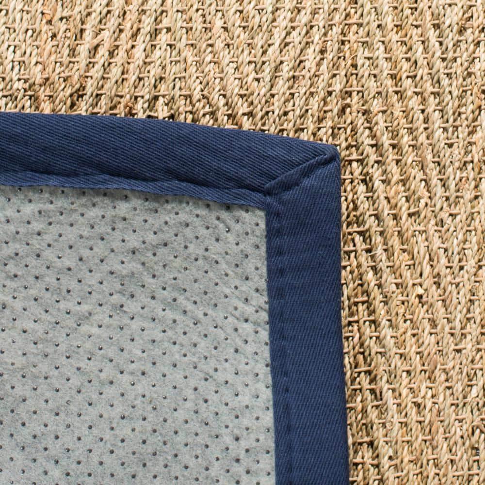 Natural Fiber NF115 Power Loomed Indoor Runner Rug - Natural/Blue - 2'6"x12' - Safavieh.