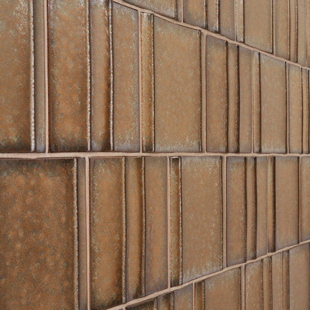 Ivy Hill Tile Metaru 5.82 In. X 5.82 In. 3D Metallic Look Matte Porcelain Wall Tile (7.82 Sq. Ft. / Case)