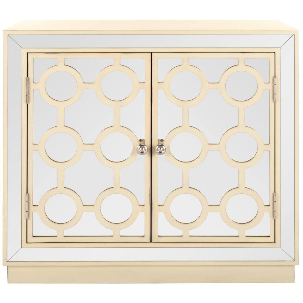 Kaia 2 Door Chest - CHS6404 - Antique Beige/Mirror - Safavieh