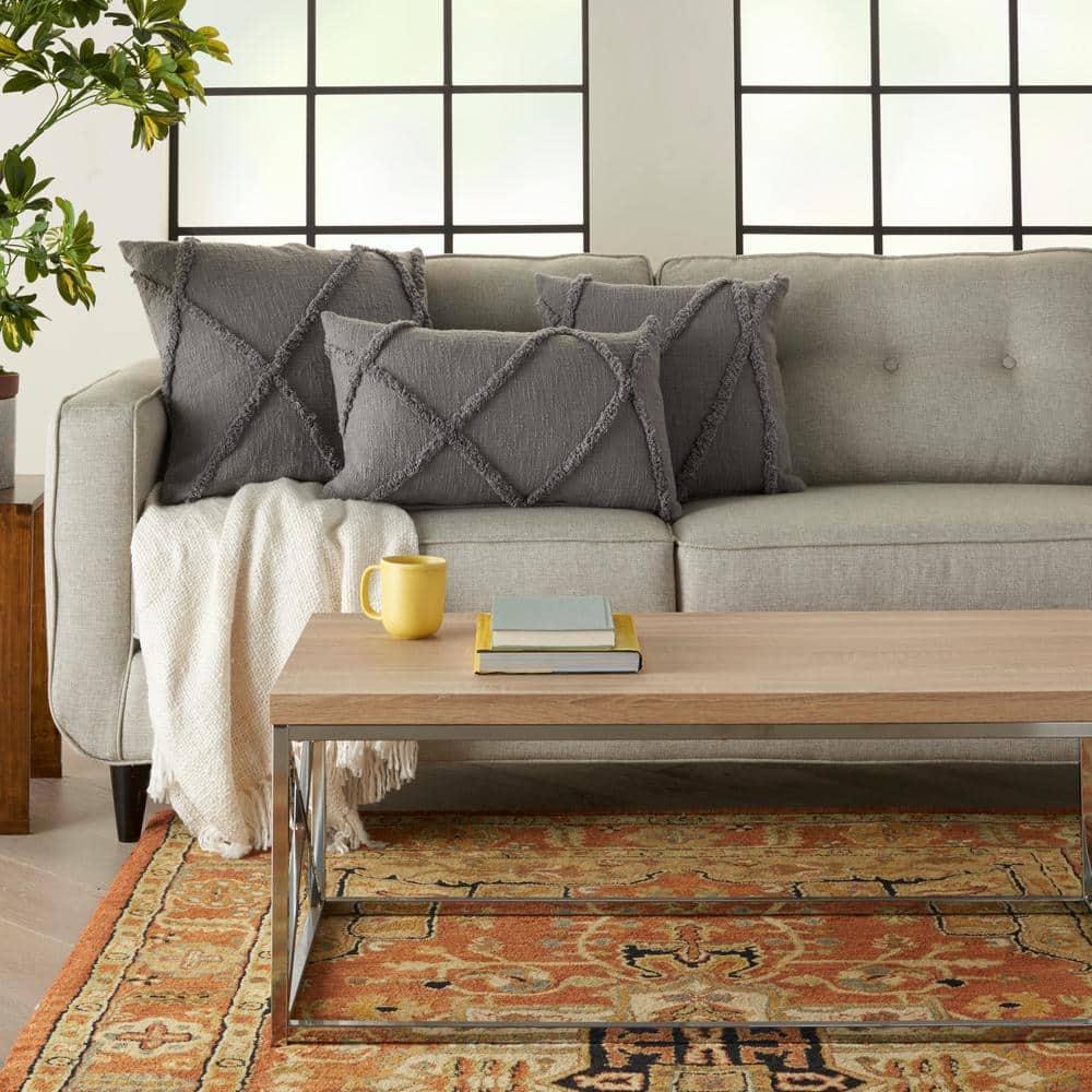 George Oliver Britney Ruffled Cotton Throw Pillow