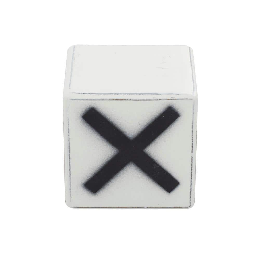 14" Contemporary Wooden Tic Tac Toe Sculpture Black - Olivia & May: MDF Tabletop Game Set