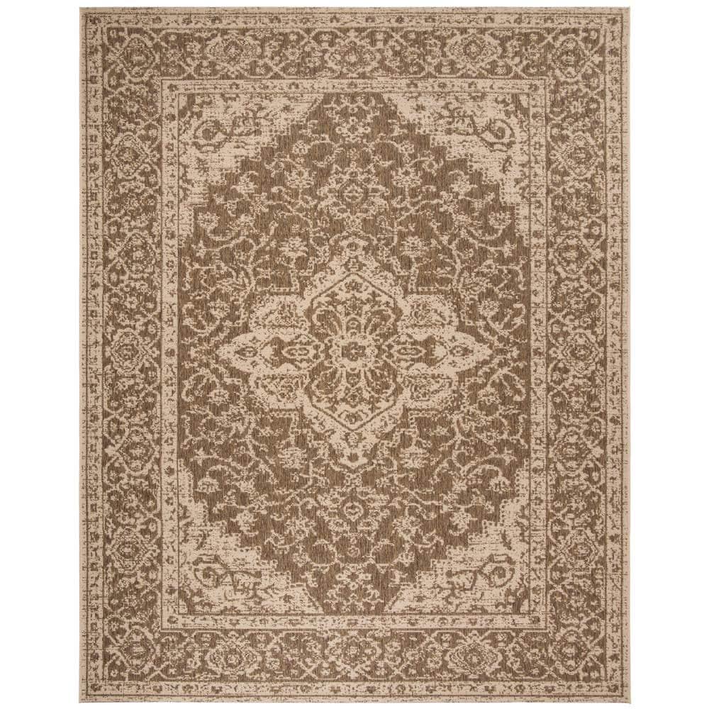 Beach House BHS137 Power Loomed Indoor/Outdoor Area Rug - Beige/Cream - 9'x12' - Safavieh