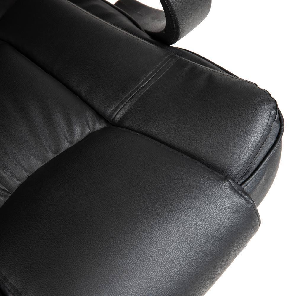 Mind Reader Executive Office Chair with Headrest, Height Adjustable, Desk Chair, Office, 23"L x 25"W x 45-49"H