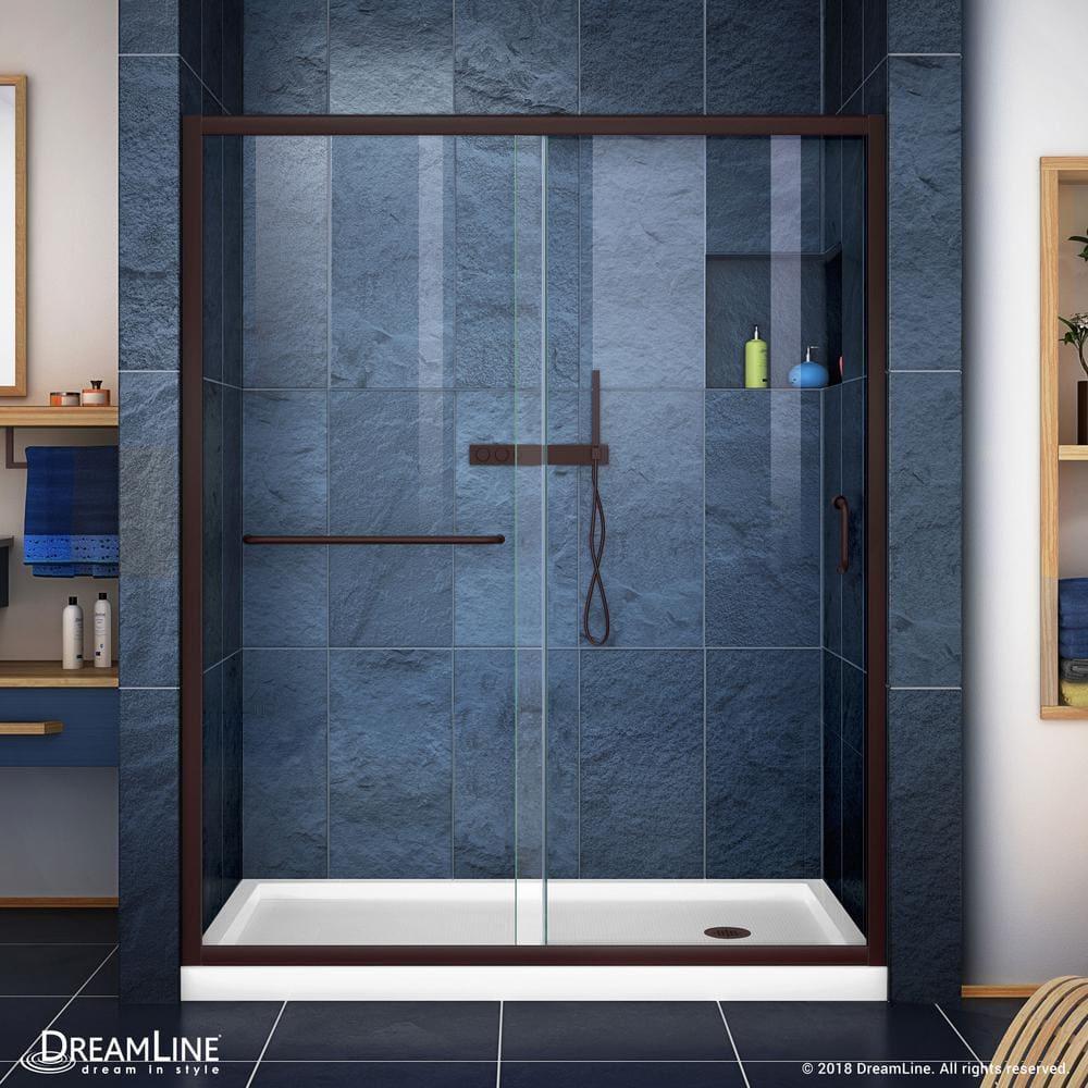 Infinity-Z 60" W x 74.75" H Semi-frameless Sliding Shower Kit