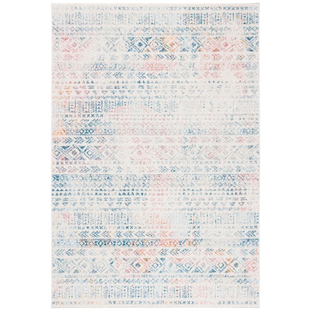 Tulum TUL263 Power Loomed Area Rug - Ivory/Terracotta - 6'x9' - Safavieh.