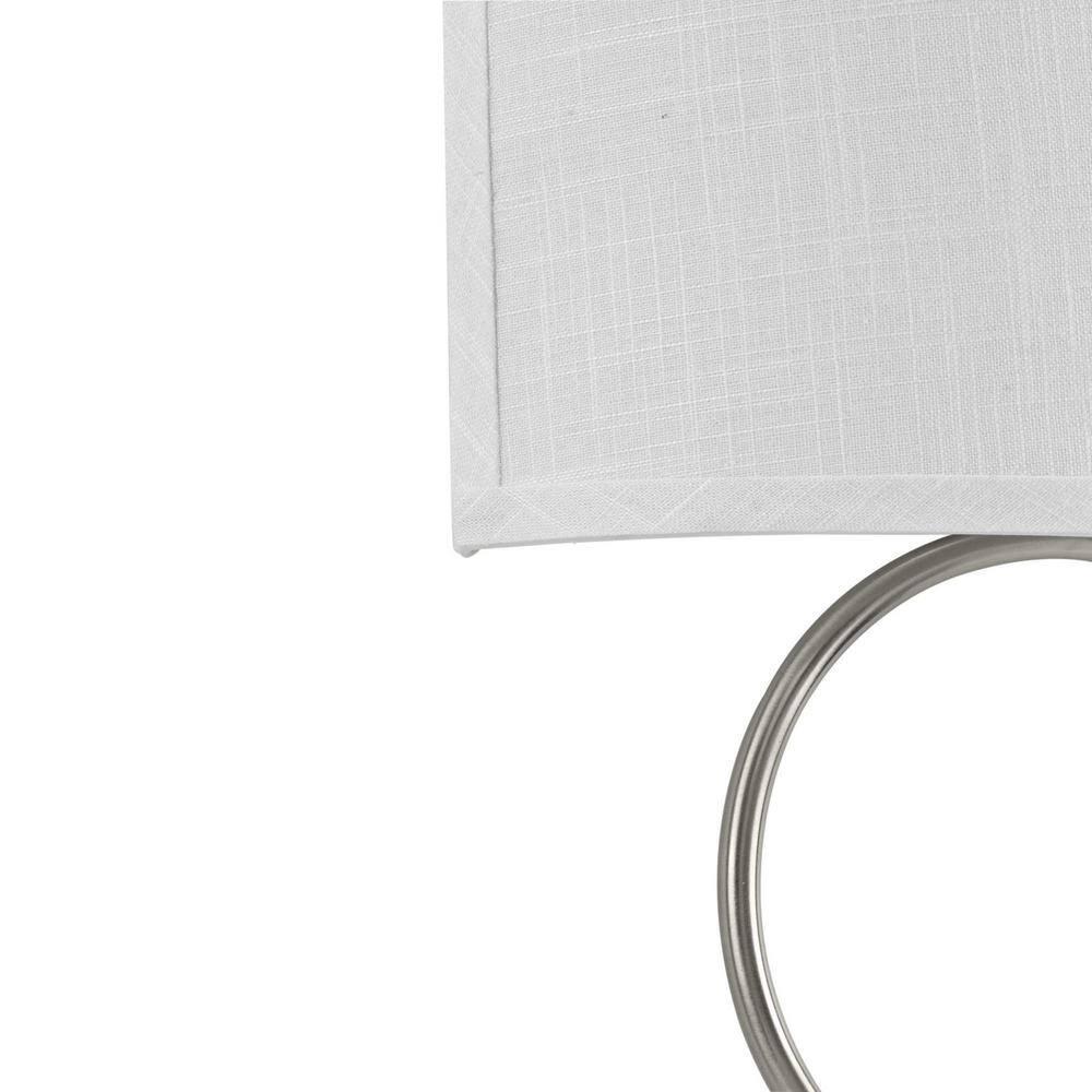 Progress Lighting, Summer Linen Collection, 1-Light Wall Sconce, Brushed Nickel, Summer Linen Shade, Steel Material