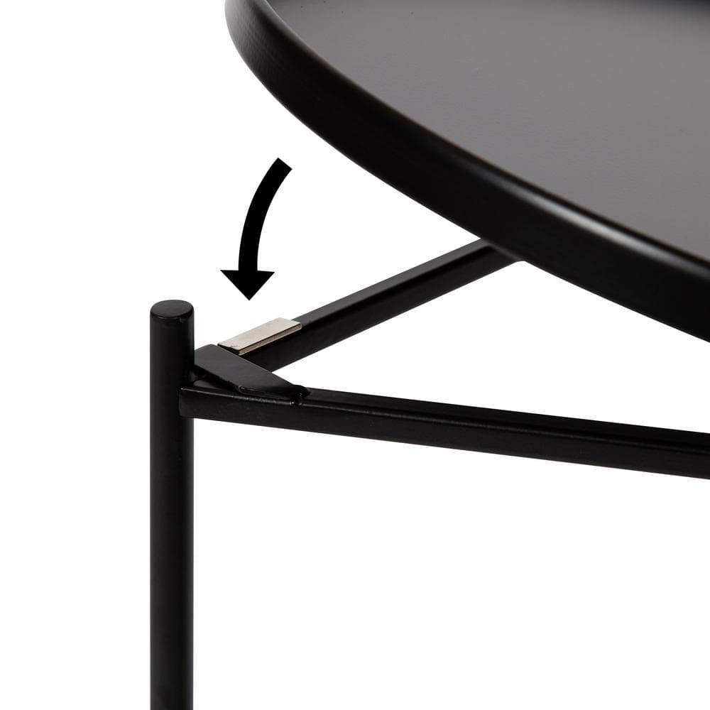 Ulani Modern Round Nesting Tables with Mango Wood and Metal Frame