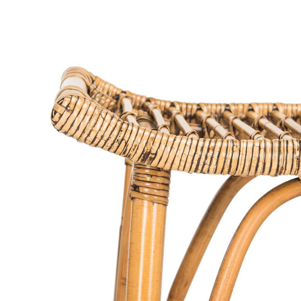 Leda Rattan Bar Stool - WIK6511 - Brown - Safavieh