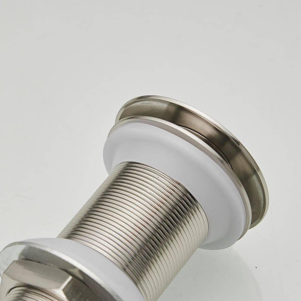 BWE Bathroom Sink Drain Bathroom Faucet Vessel Vanity Sink Drain Stopper Without Overflow Fits Bathroom Standard Sink Hole 1-1/2" to 1-3/4" Brushed Nickel