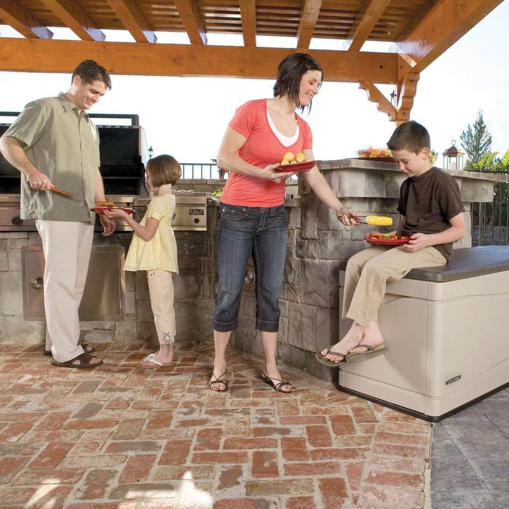 Lifetime Lifetime 60'' W 130 Gallons Water Resistant Polyethylene Plastic Lockable Deck Box