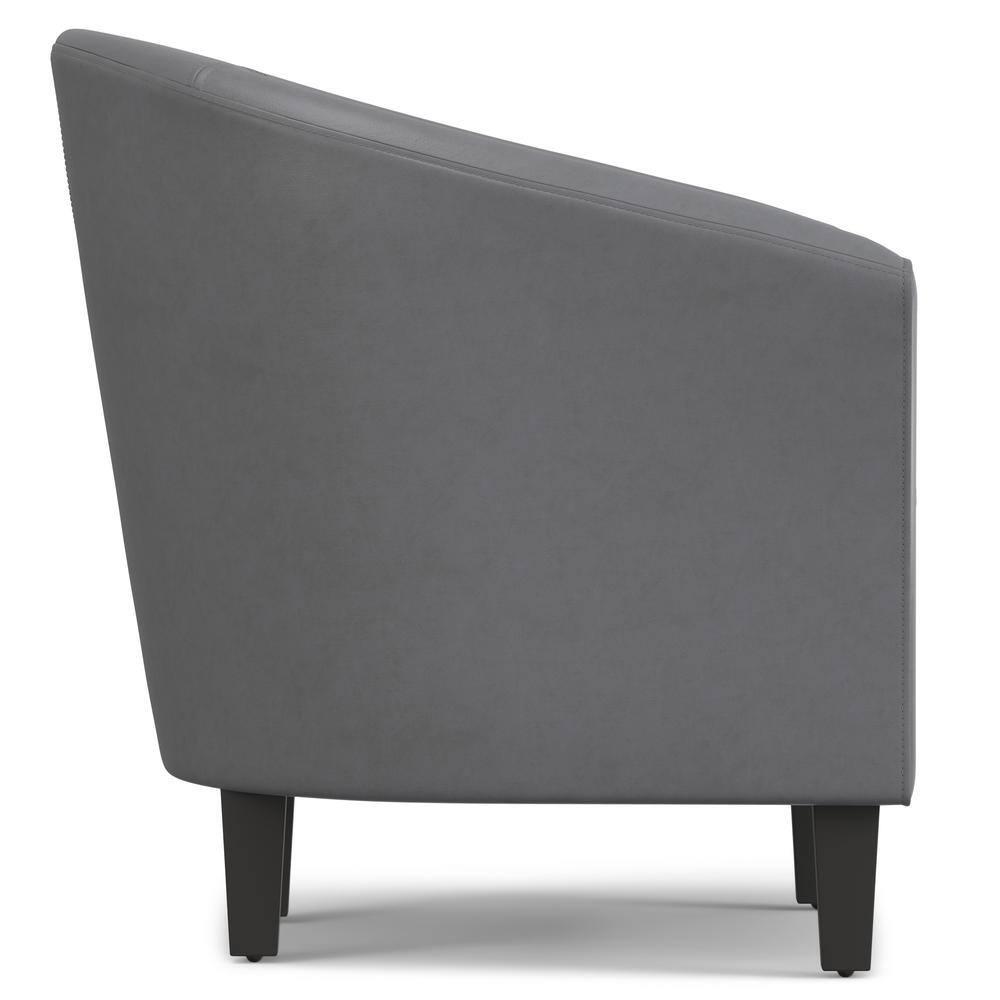 Austin 30 inch Wide Contemporary Tub Chair in Stone Grey Vegan Faux Leather