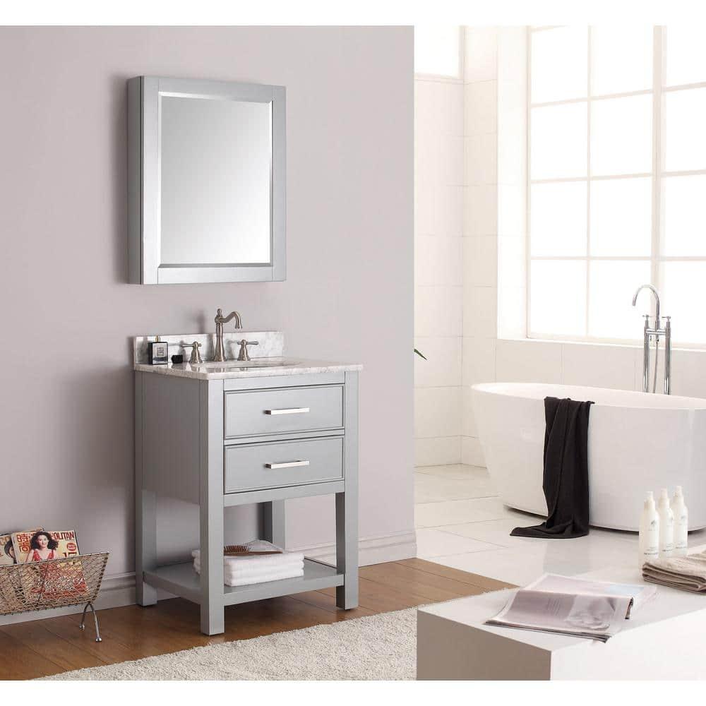 AVANITY  24 in. Mirror Cabinet - 24"W x 30"H Chilled Gray