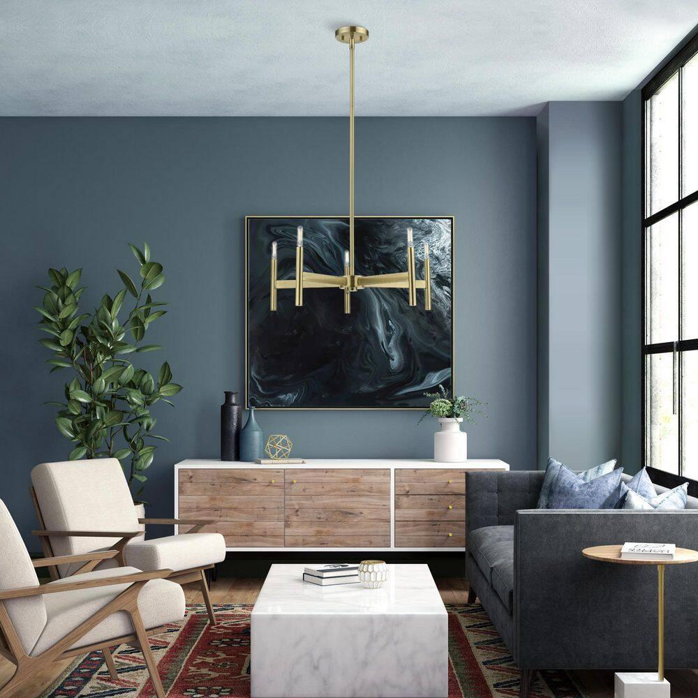 Livex Lighting Copenhagen 5 - Light Chandelier in  Antique Brass