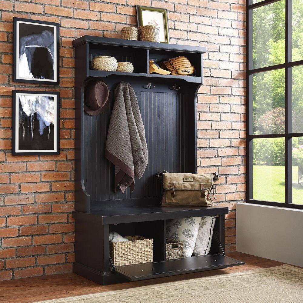 Seaside Hall Tree 40'' Wide with Bench and Shoe Storage