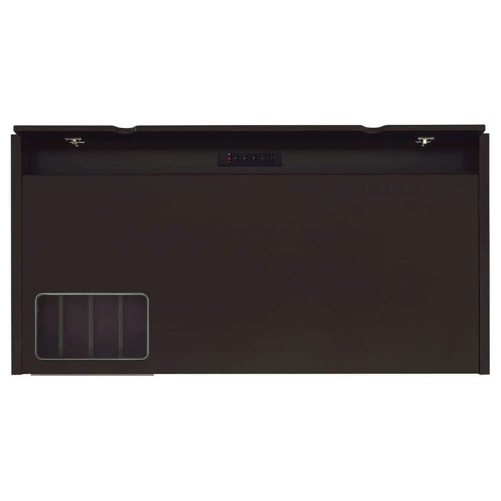 Halston 3 Drawer Office Desk Cappuccino - Coaster