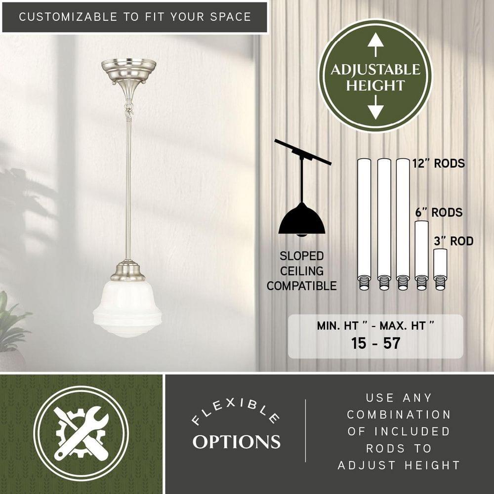 Vaxcel Huntley 1 - Light Pendant in  Satin Nickel