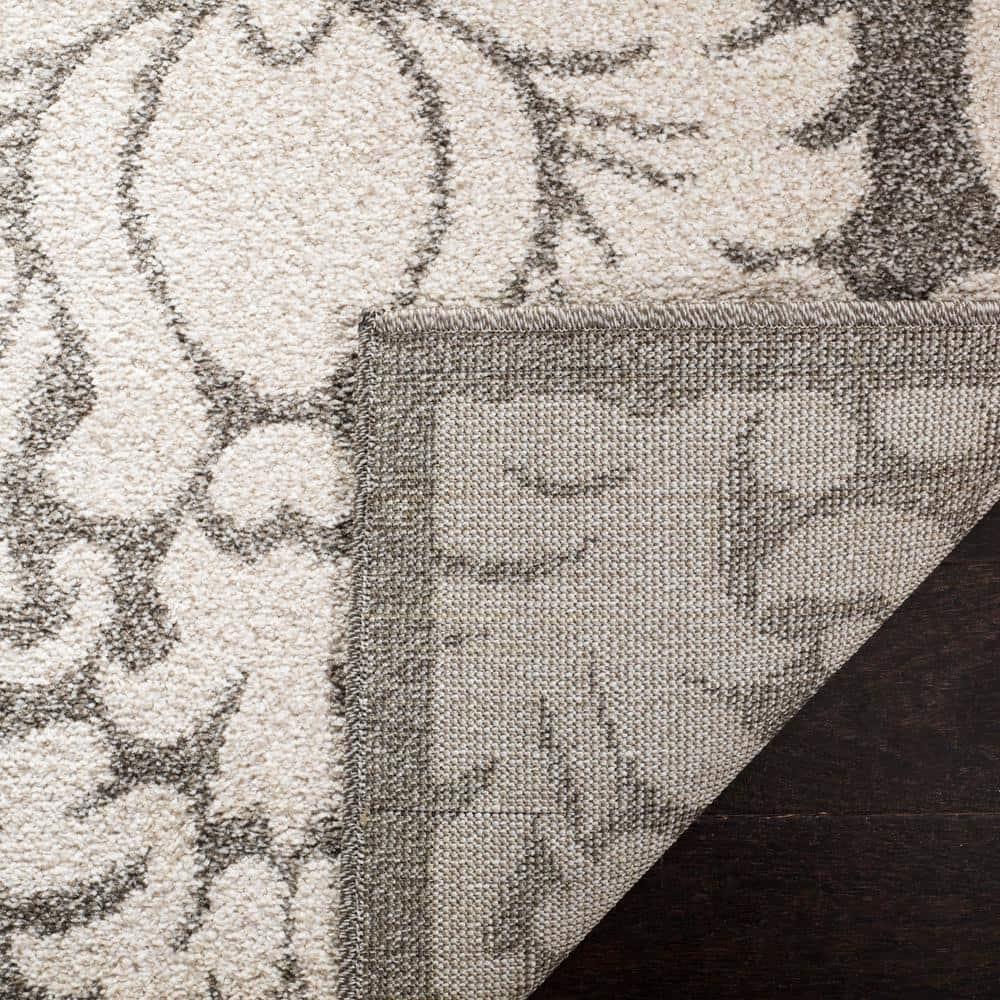 SAFAVIEH Amherst Rosabel Geometric Area Rug, Dark Grey/Beige, 6' x 9'