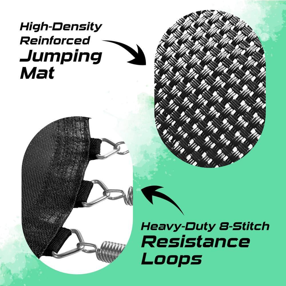 Moxie Machrus Moxie Pumpkin-Shaped Outdoor Trampoline Set w/ Premium Top-Ring Frame Safety Enclosure, 8 FT