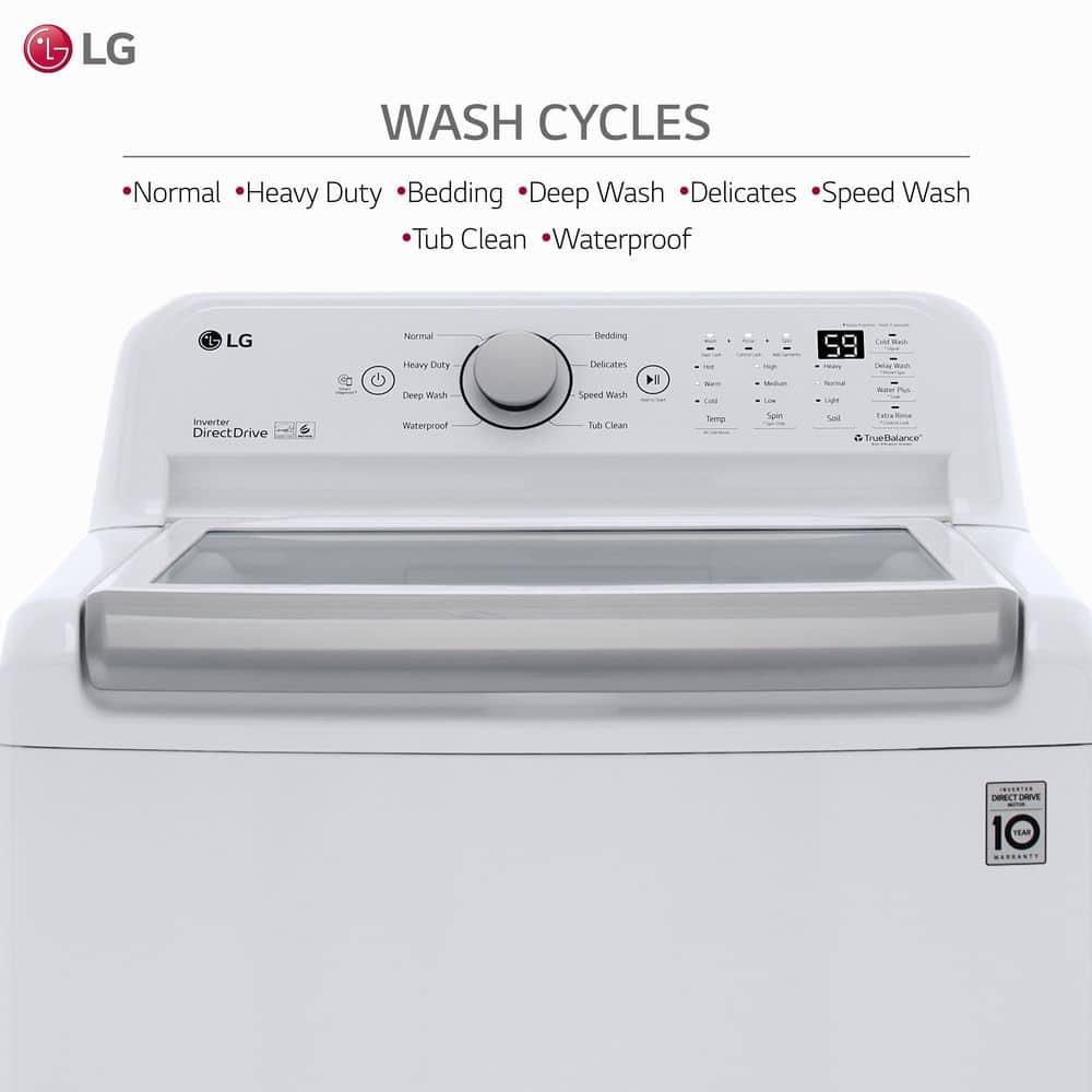 LG WT7150CW 5.0 Cu. Ft. White Mega Capacity Top Load Washer with TurboDrum™ Technology