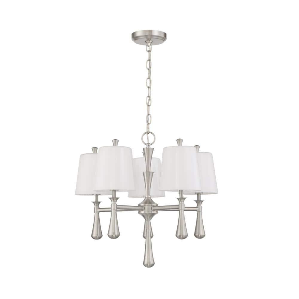 Craftmade Lighting Palmer 5 - Light Chandelier in  Brushed Polished Nickel