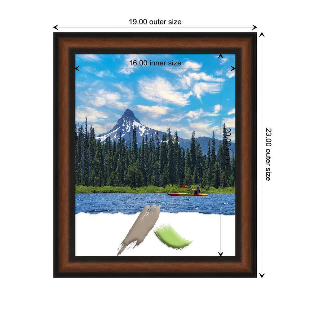 Amanti Art Yale Walnut Picture Frame Opening Size 16x20 in.