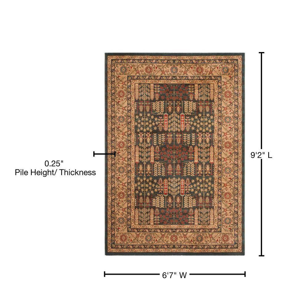 Mahal MAH697 Power Loomed Indoor Area Rug - Navy/Natural - 6'7"x9'2" - Safavieh.