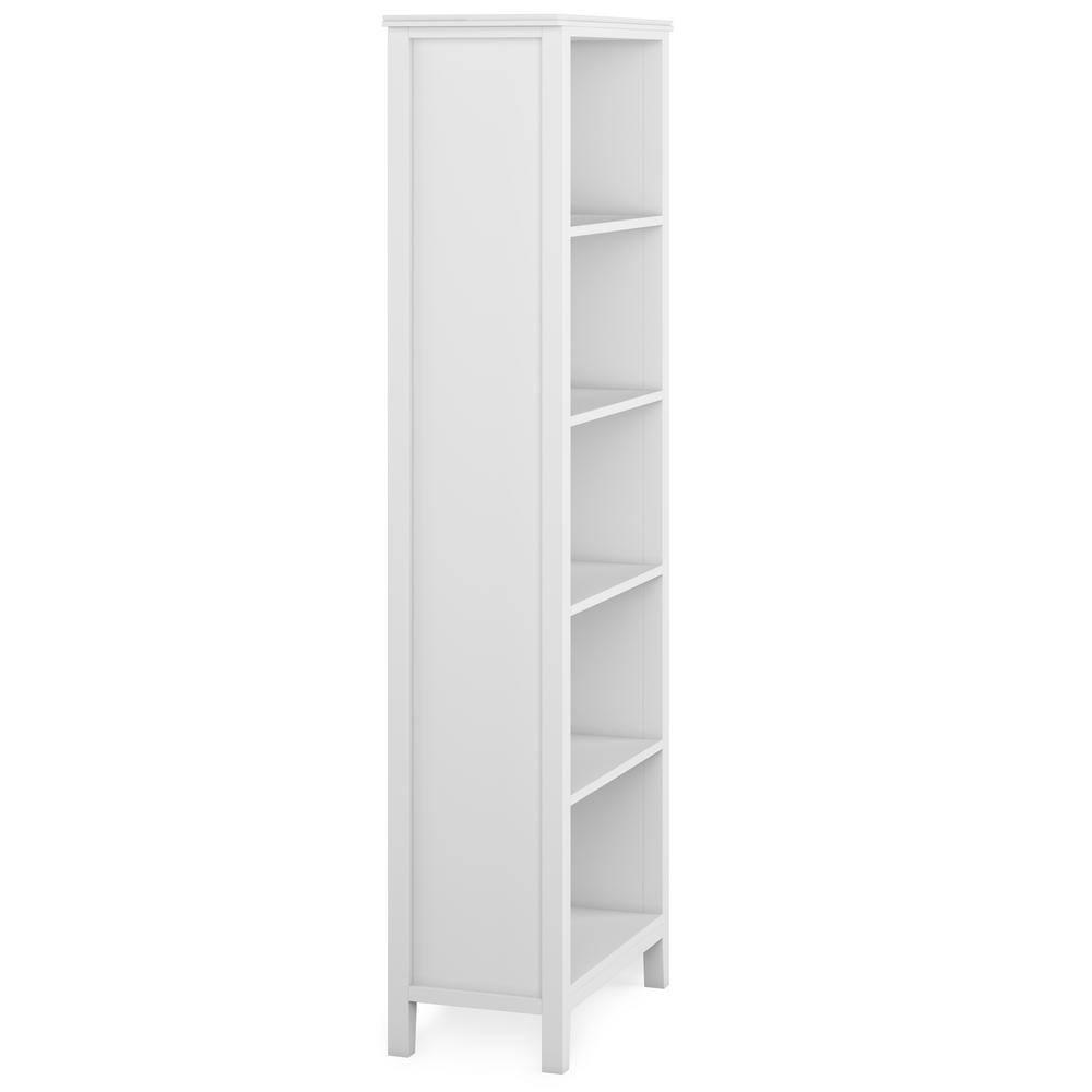 Simpli Home Artisan SOLID WOOD 72 inch x 26 inch Contemporary 5 Shelf Bookcase in White