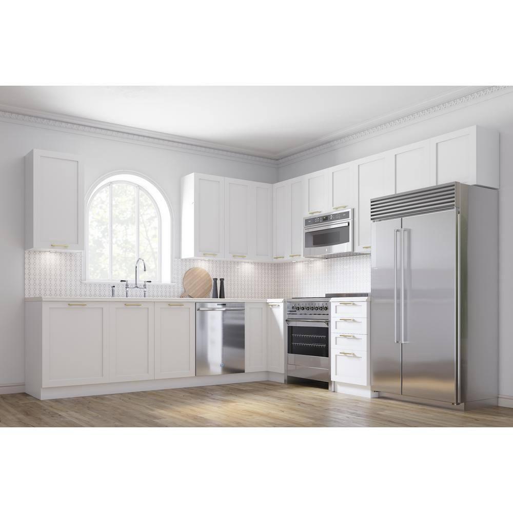 Cambridge Everest Quick Assemble Modern Style, Shaker White Base Kitchen Cabinet,1 Drawer