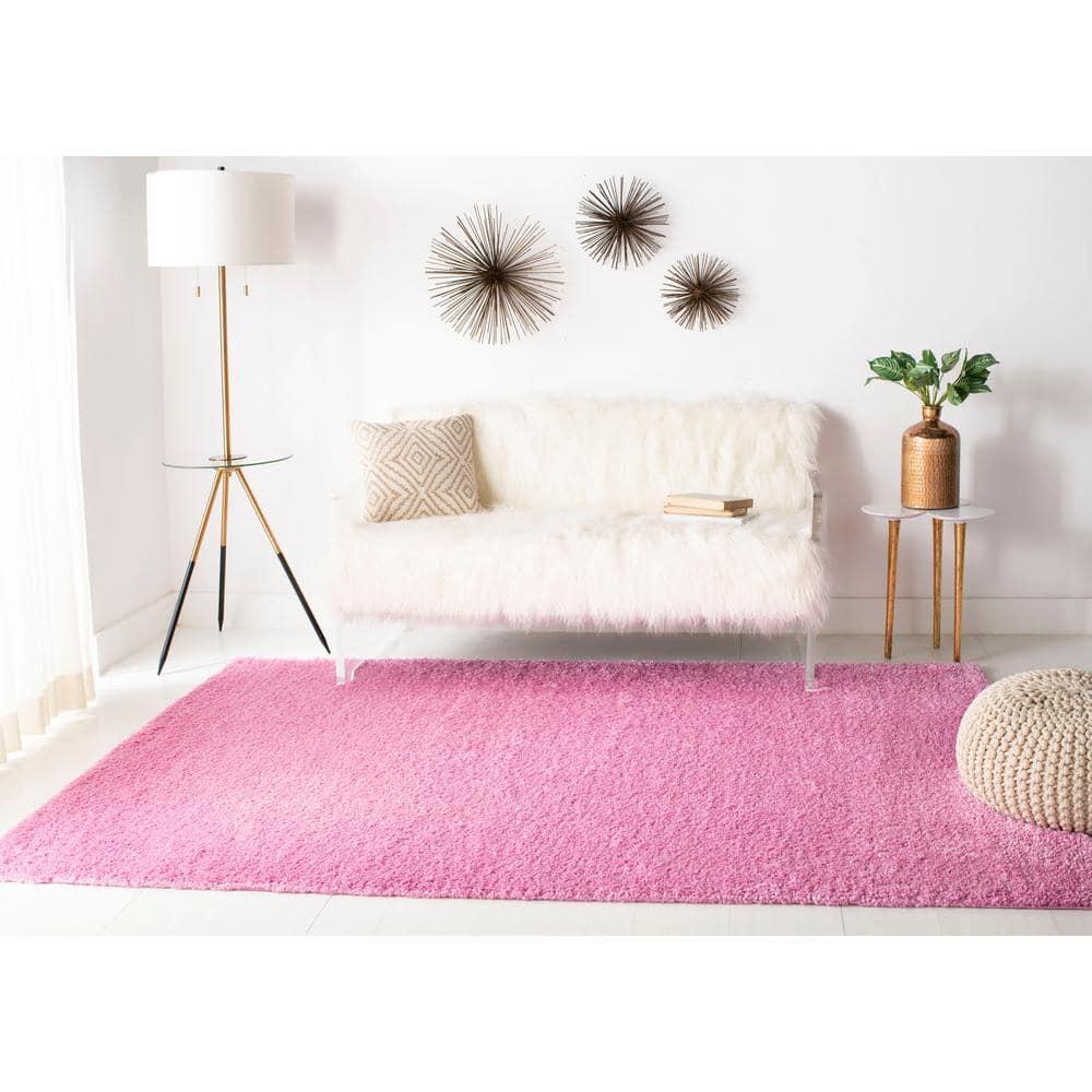 August Shag 900 AUG900 Power Loomed Indoor Area Rug - Pink - 4'x6' - Safavieh