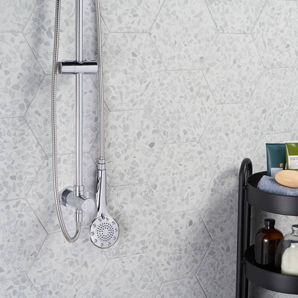 Jurassic Hex 9" Terrazzo Look Porcelain Floor & Wall Tile (8.07 Sq. Ft. / Case)