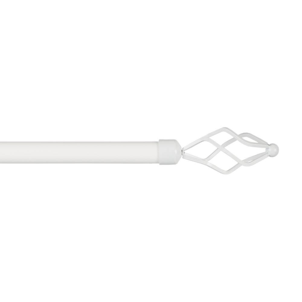 Amalgamated Textiles Exclusive Home Lancelot 1" Window Curtain Rod and Finial Set, Adjustable