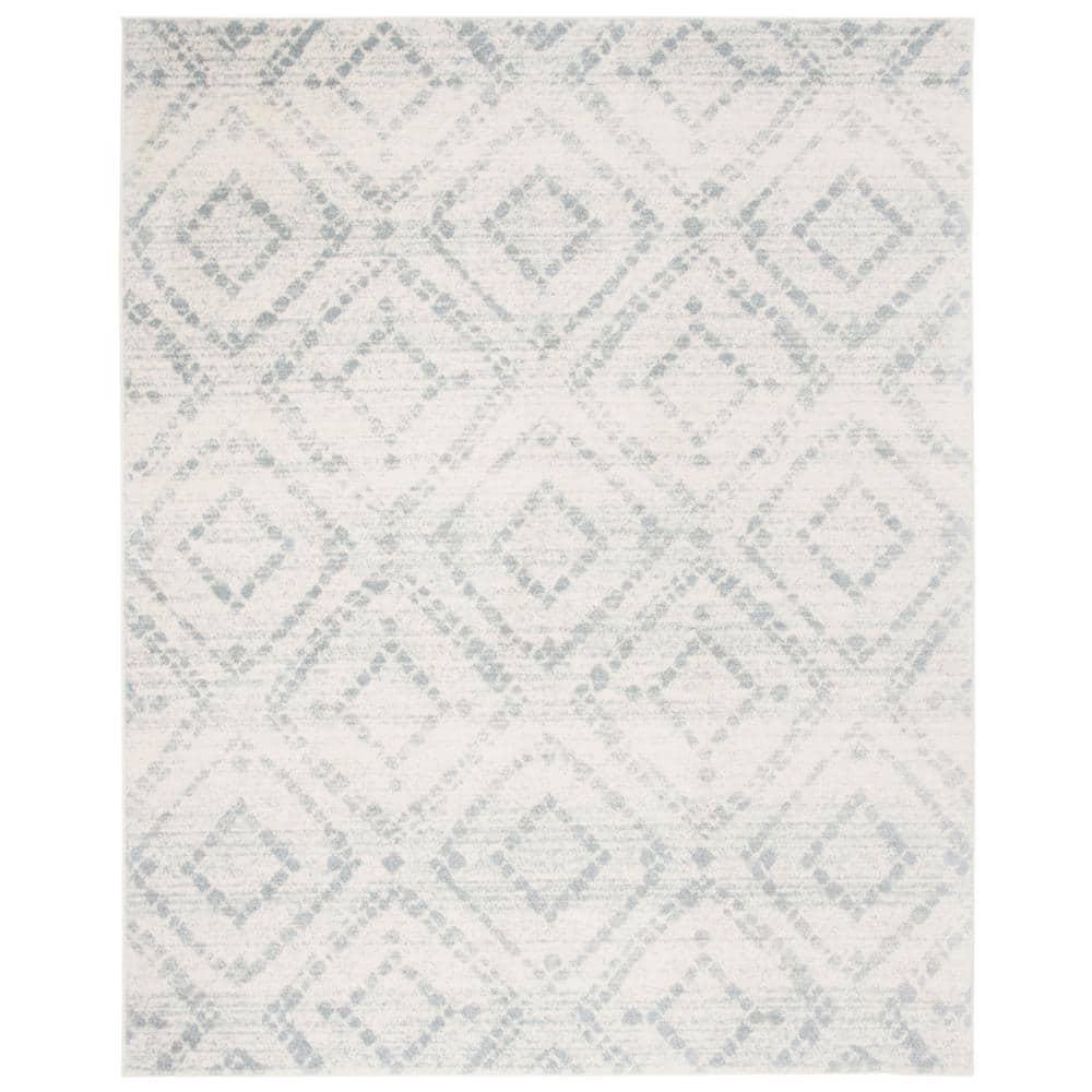 Adirondack ADR131 Machine Made Indoor Area Rug - Ivory/Light Blue - 8'x10' - Safavieh