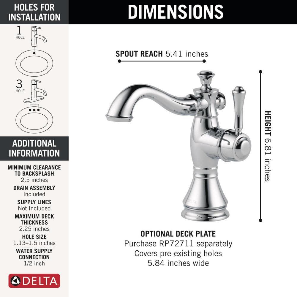 Cassidy™ Single Hole Bathroom Faucet with Drain Assembly