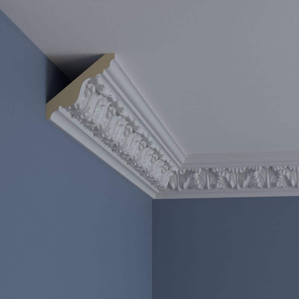 Ekena Millwork SAMPLE - Colton Acanthus Crown Moulding, 3 1/4"H x 3 1/2"P x 4 7/8"F x 12"L, (4 7/8" Repeat)