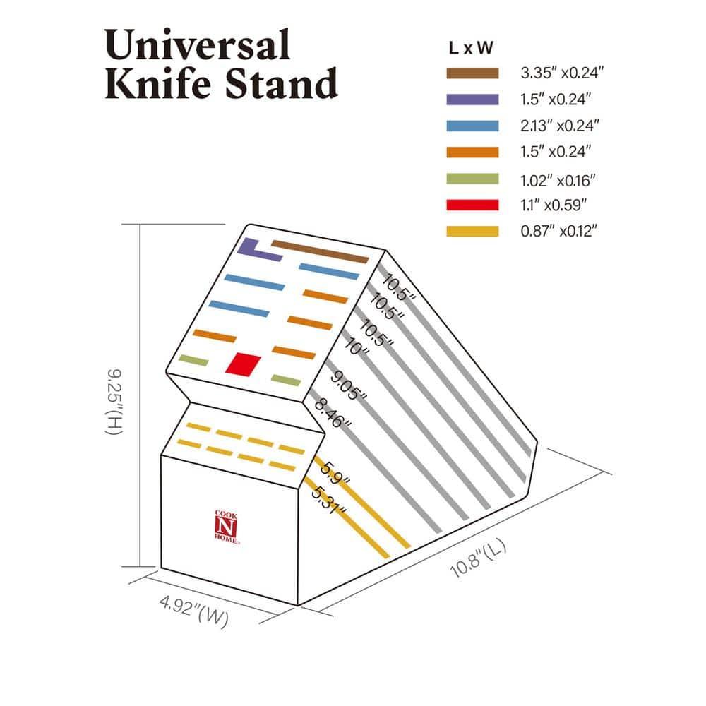Cook N Home Cook N Home Knife Storage Block Without Knives