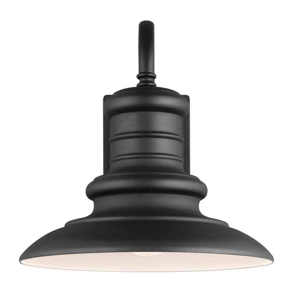 Generation Lighting Redding Station 12 1/2" High Black Outdoor Wall Light