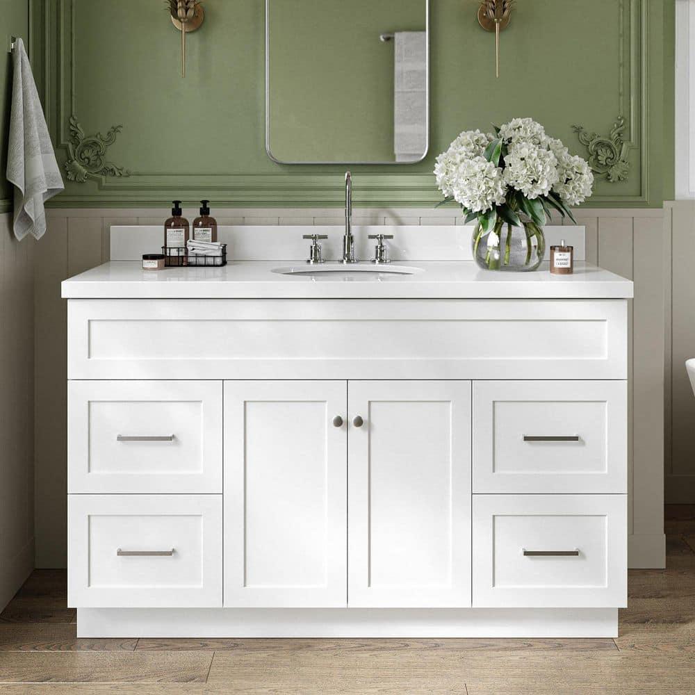 Ariel F055swqovo Hamlet 55" Free Standing Single Basin Vanity Set - White
