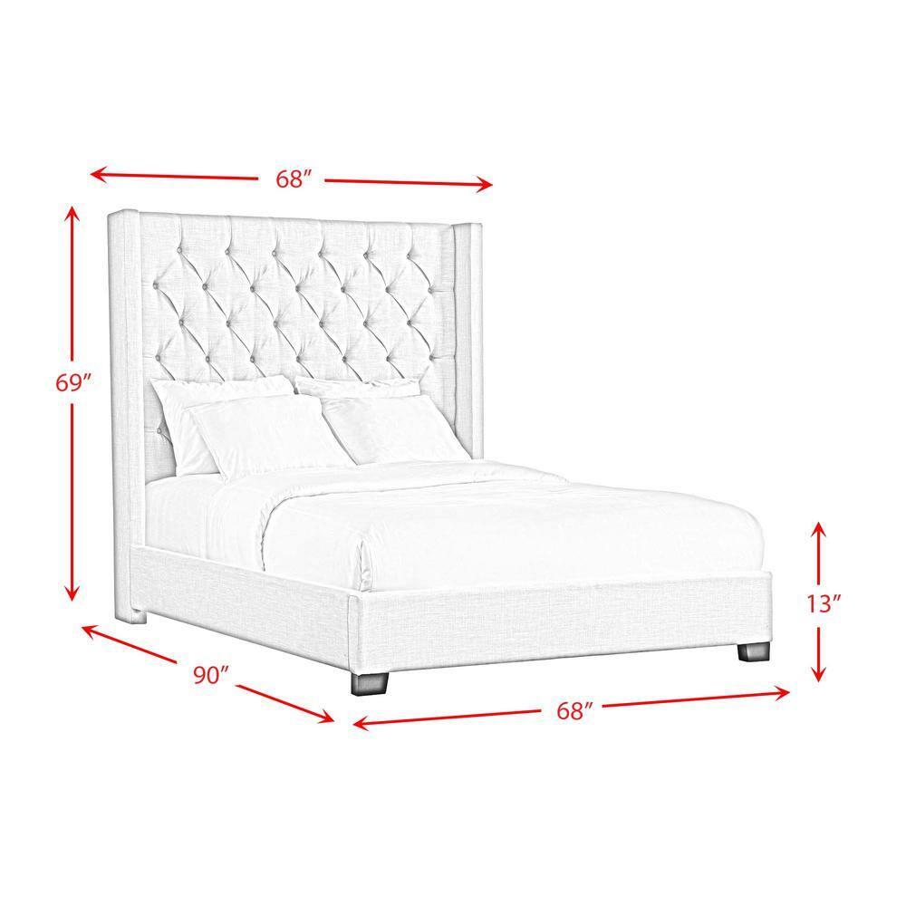 Arden Upholstered Wingback Bed
