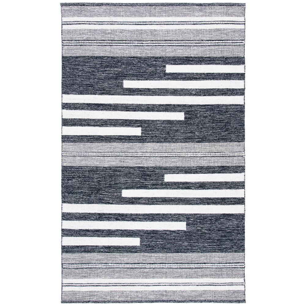 SAFAVIEH Striped Kilim Ombre Striped Area Rug, Ivory/Black, 9' x 12'
