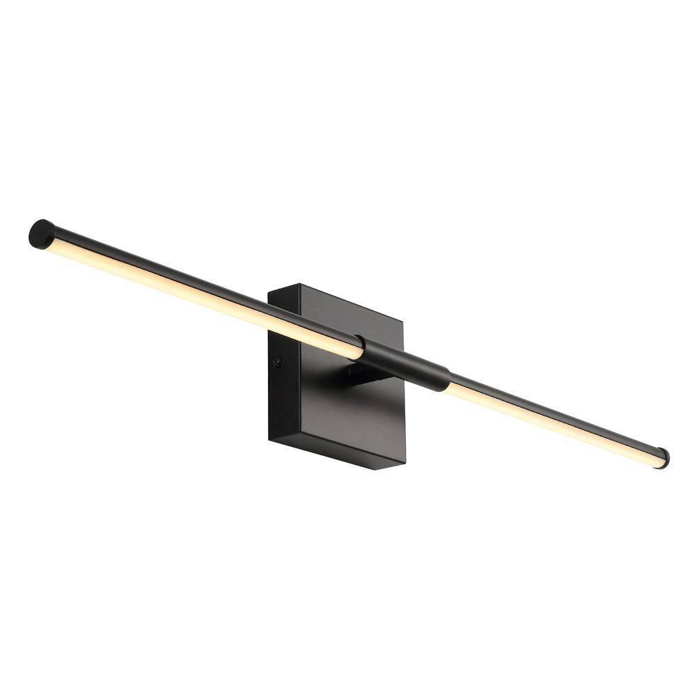 Makena 28" Dimmable Integrated LED Modern Metal Wall Sconce, Black