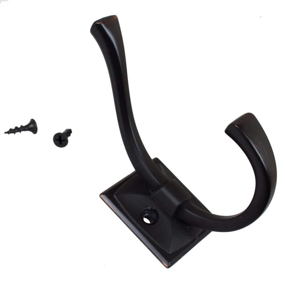 Flared Decorative Double-Prong Wall Hook